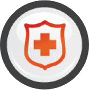 Orange health service icon